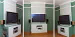 Custom made Home Entertainment Storage, including TV cabinet, Blu-ray, DVD and Video case shelving. All built to your design, that suits your home.